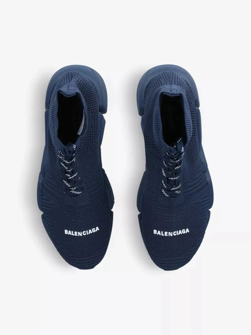 Balenciaga Lace Up Navy Blue