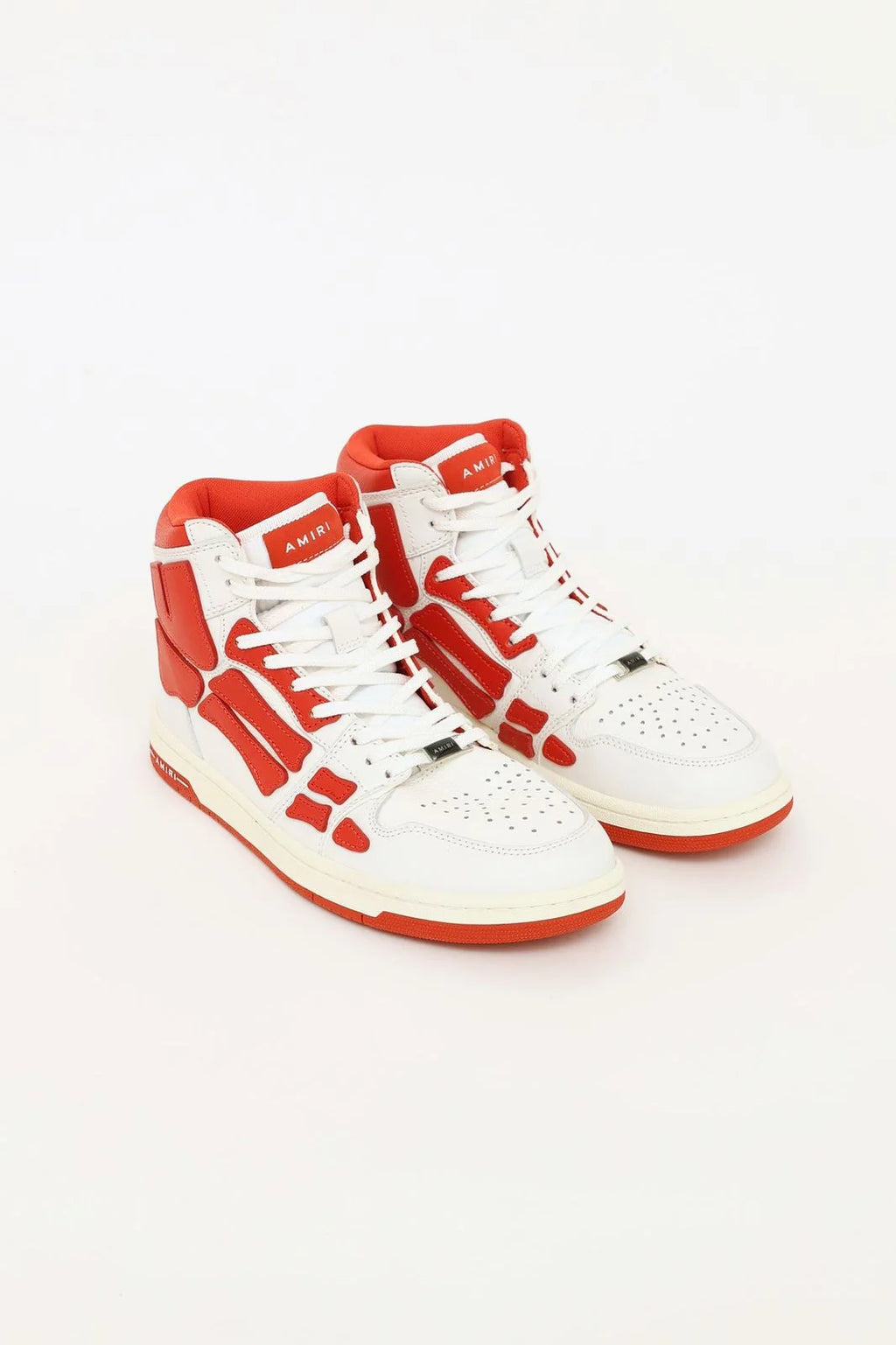 Amiri Skel Top High White & Red